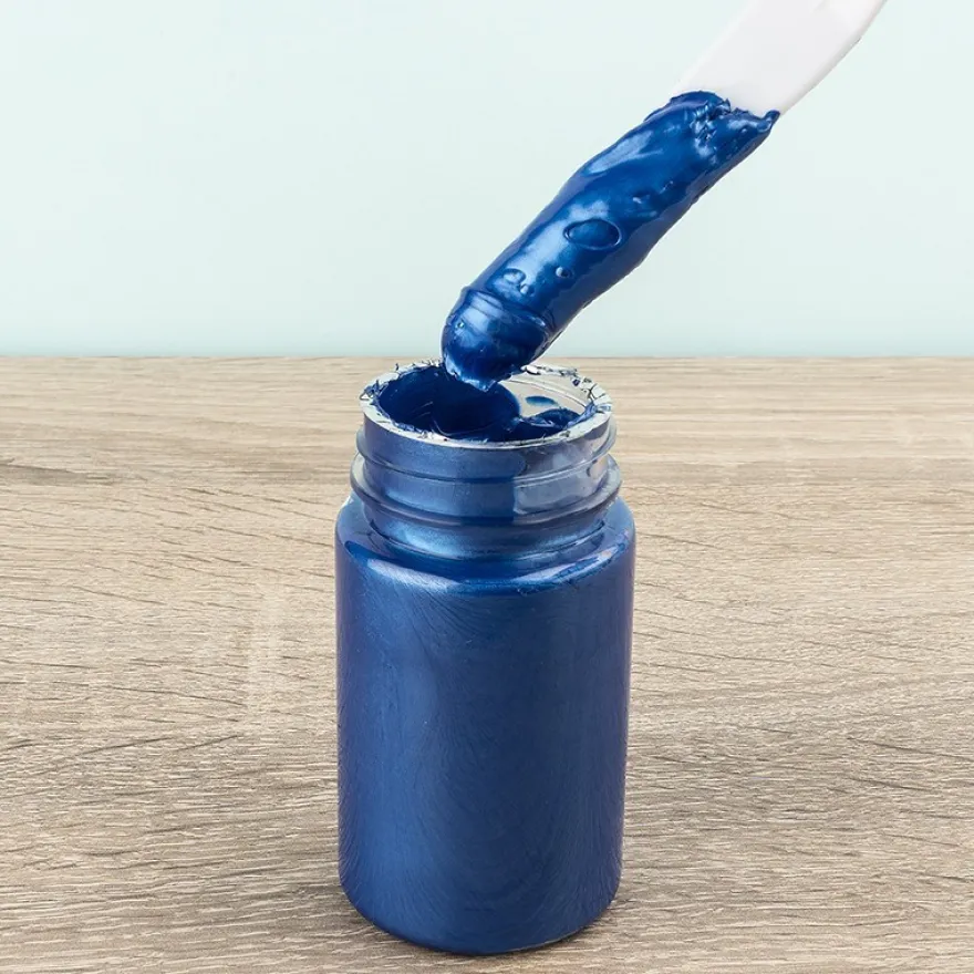 Metallic Relief, Schablonier-Creme, blau, 90ml