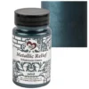 Metallic Relief, Schablonier-Creme, petrol, 90ml