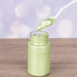 Metallic Relief, Schablonier-Creme, pastellgrün, 90ml