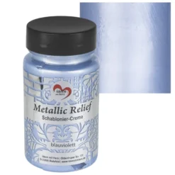 Metallic Relief, Schablonier-Creme, blauviolett, 90ml
