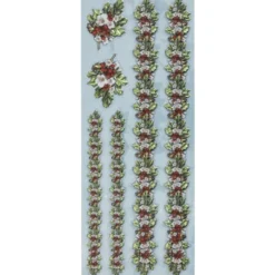 Metallic-Relief-Sticker, Ilex, 12,5 x 30,5 cm