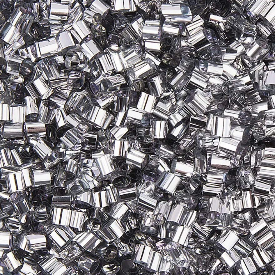 Metallic-Rondelle, Streu-Deko, 15g, silber