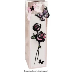 Metallic-Sticker, Rose, mit spiegelndem Metallic-Effekt, 30 x 21cm