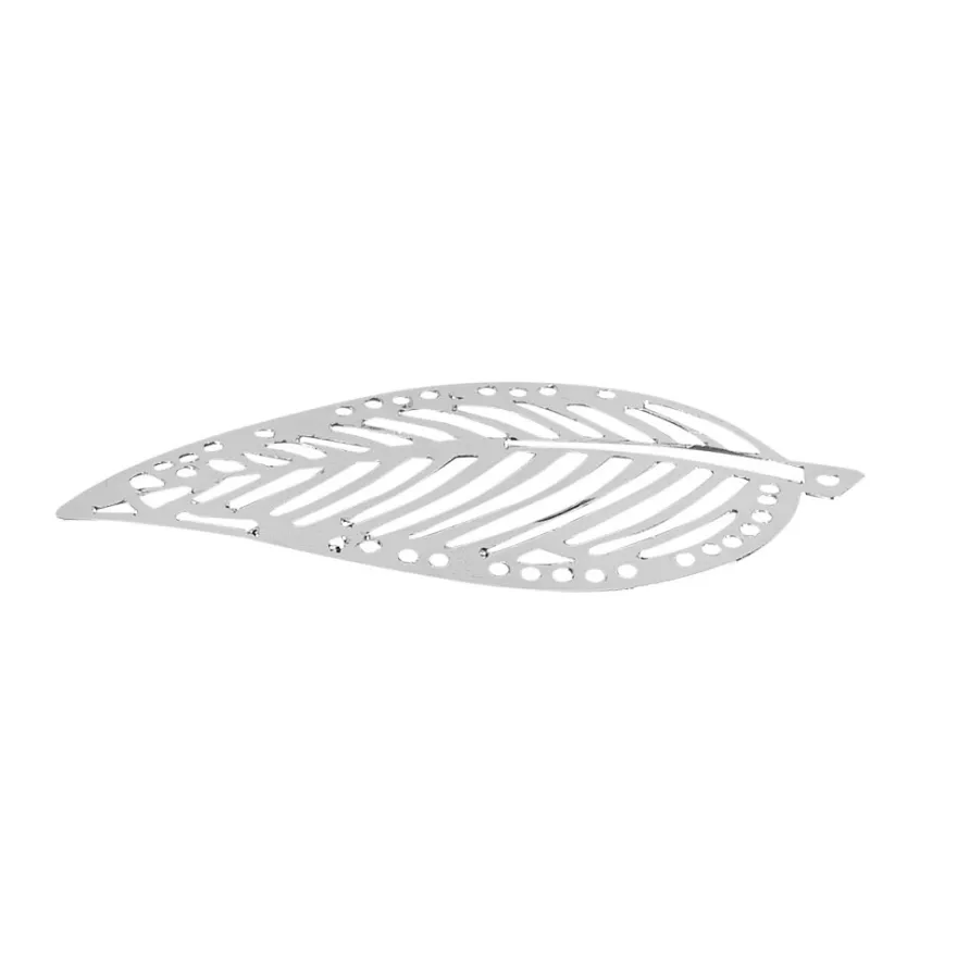 Metall-Ornamente, Blatt 9, 5cm x 2,7cm, silber, 10 Stück