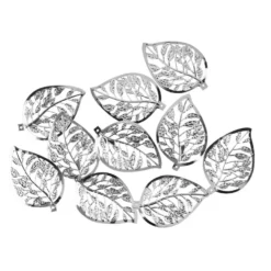 Metall-Ornamente, Blatt 8, 6cm x 4cm, silber, 10 Stück