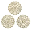 Metall-Ornamente, Design 34, Ø 8,1cm, hellgold, 3 Stück