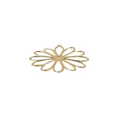 Metall-Ornamente, Design 26, Ø4,5cm, hellgold, 10 Stück