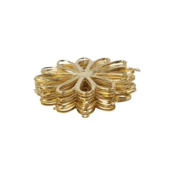 Metall-Ornamente, Design 26, Ø4,5cm, hellgold, 10 Stück