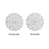Metall-Ornamente, Design 34, Ø 8,1cm, silber, 3 Stück