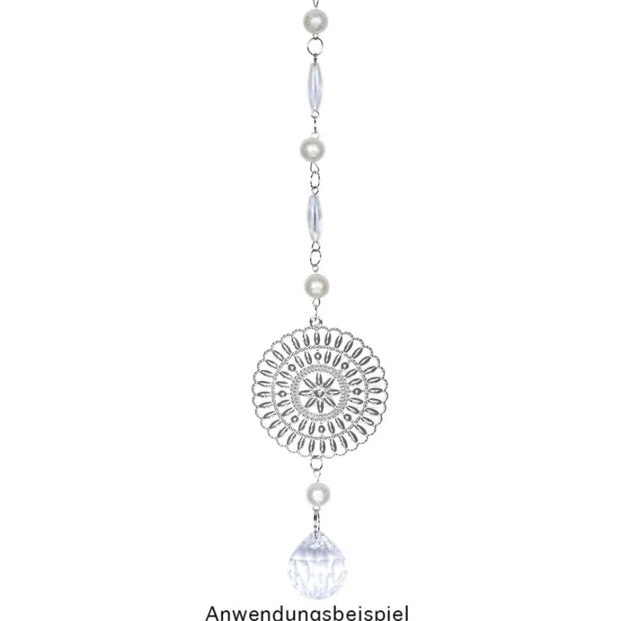 Metall-Ornamente, Design 38, Ø 5,5cm, silber, 3 Stück