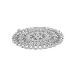 Metall-Ornamente, Design 38, Ø 5,5cm, silber, 3 Stück
