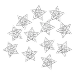 Metall-Ornamente, Design 47, Ø 3,5cm, silber, 12 Stück