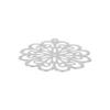 Metall-Ornamente, Design 39, Ø 6,1cm, silber, 4 Stück
