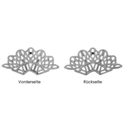 Metall-Ornamente, Design 7, 4,4cm x 2cm, silber, 15 Stück