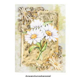 Metall-Ornamente, Design 3, 8cm x 4,5cm, roségold, 5 Stück