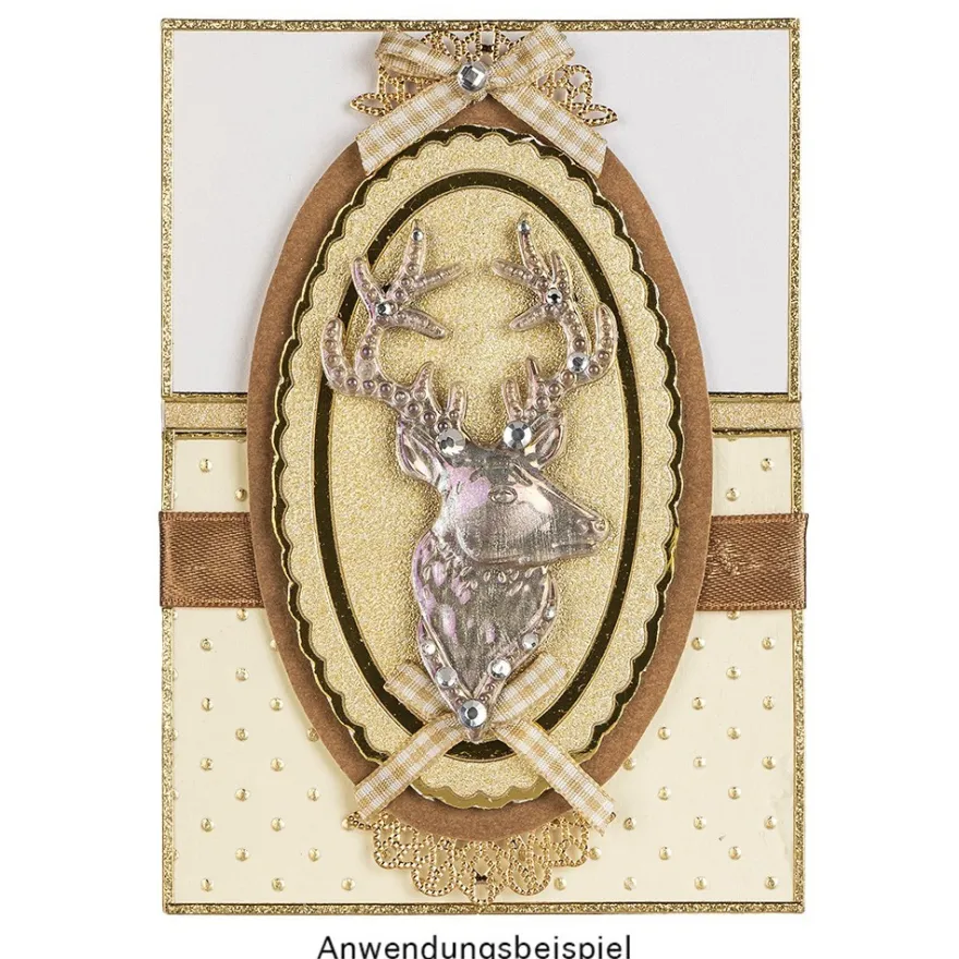 Metall-Ornamente, Design 7, 4,4cm x 2cm, roségold, 15 Stück