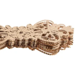 Metall-Ornamente, Design 1, 7,4cm x 3,1cm, roségold, 11 Stück