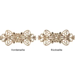 Metall-Ornamente, Design 1, 7,4cm x 3,1cm, roségold, 11 Stück