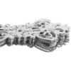 Metall-Ornamente, Design 1, 7,4cm x 3,1cm, silber, 11 Stück
