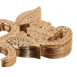 Metall-Ornamente, Design 6, 5cm x 4cm, roségold, 9 Stück