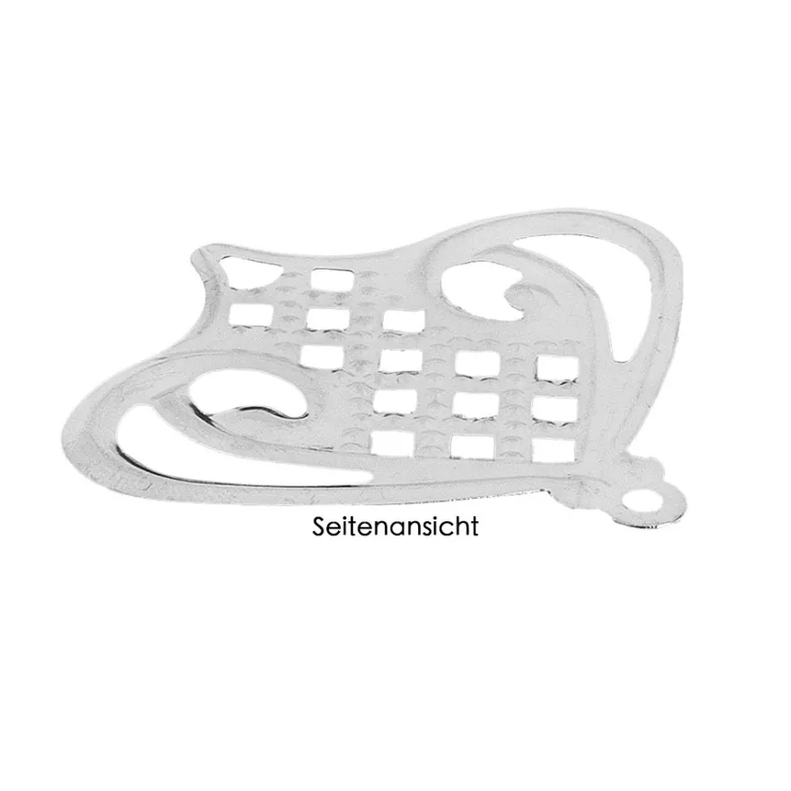 Metall-Ornamente, Design 5, 5,5cm x 5cm, silber, 12 Stück