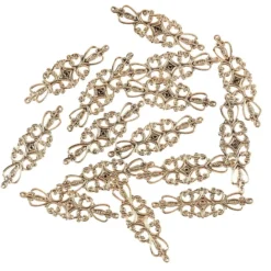 Metall-Ornamente, Design 8, 6,5cm x 2cm, roségold, 15 Stück
