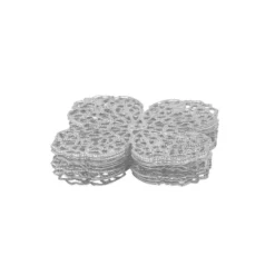 Metall-Ornamente, Design 27, 4,2cm x 4,2cm, silber, 9 Stück