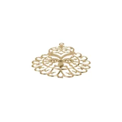 Metall-Ornamente, Design 16, 6,7cm x 4,6cm, hellgold, 7 Stück
