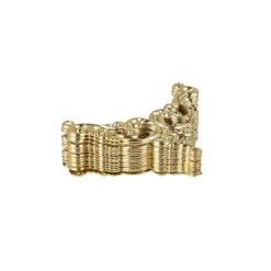 Metall-Ornamente, Design 41, 3,9cm x 3cm, hellgold, 14 Stück