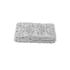 Metall-Ornamente, Design 14, 4,5cm x 4,5cm, silber, 7 Stück