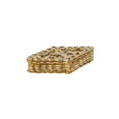 Metall-Ornamente, Design 11, 4,6cm x 3cm, hellgold, 15 Stück
