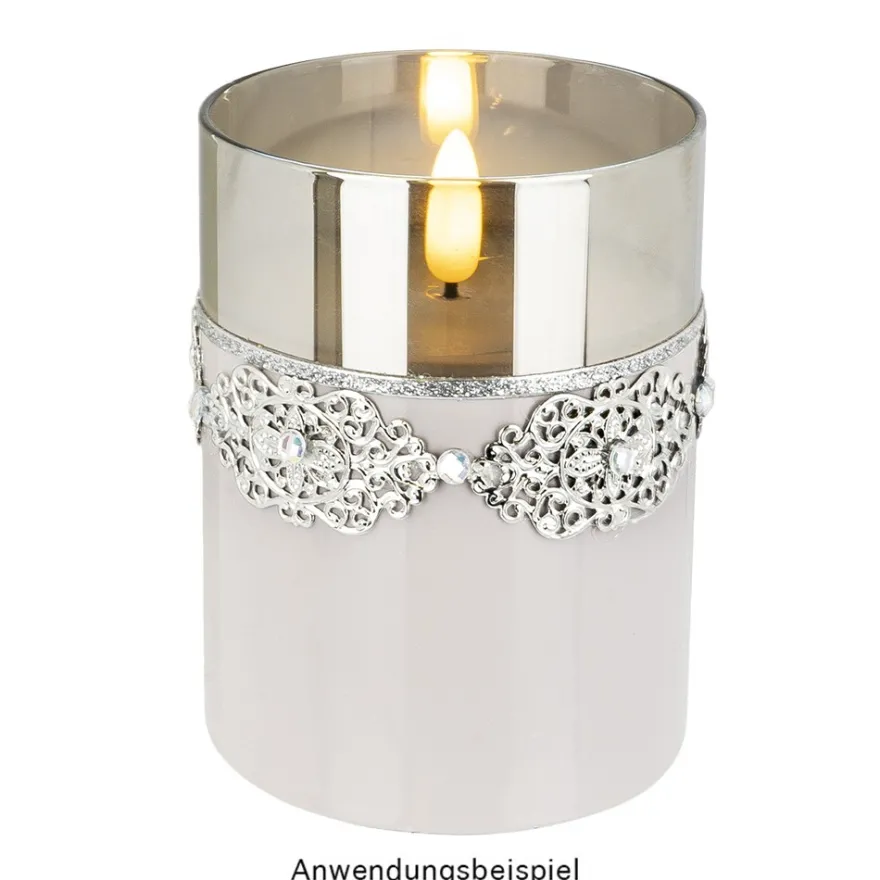 Metall-Ornamente, Design 22, 4,5cm x 2,3cm, silber, 15 Stück