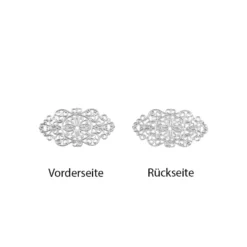 Metall-Ornamente, Design 22, 4,5cm x 2,3cm, silber, 15 Stück