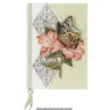 Metall-Ornamente, Design 10, 7,8cm x 5cm, silber, 8 Stück