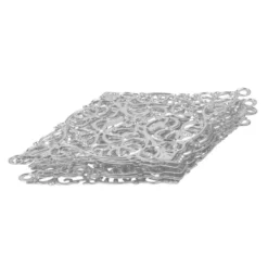 Metall-Ornamente, Design 10, 7,8cm x 5cm, silber, 8 Stück