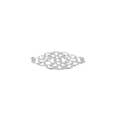 Metall-Ornamente, Design 23, 3,7cm x 3cm, silber, 15 Stück