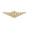 Metall-Ornamente, Design 21, 7,6cm x 5cm, hellgold, 9 Stück