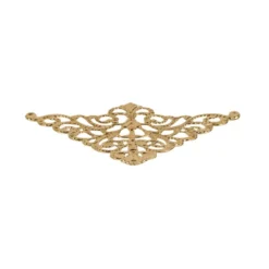 Metall-Ornamente, Design 21, 7,6cm x 5cm, hellgold, 9 Stück