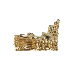 Metall-Ornamente, Design 18, 5,8cm x 3cm, hellgold, 13 Stück