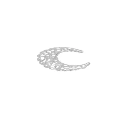Metall-Ornamente, Design 24, 4,3cm x 3,8cm, silber, 15 Stück
