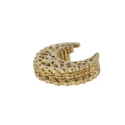 Metall-Ornamente, Design 24, 4,3cm x 3,8cm, hellgold, 15 Stück