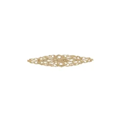 Metall-Ornamente, Design 17, 5cm x 2,1cm, hellgold, 13 Stück