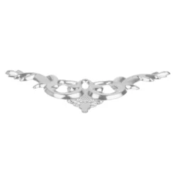 Metall-Ornamente, Design 40, 10,1cm x 5,5cm, silber, 3 Stück