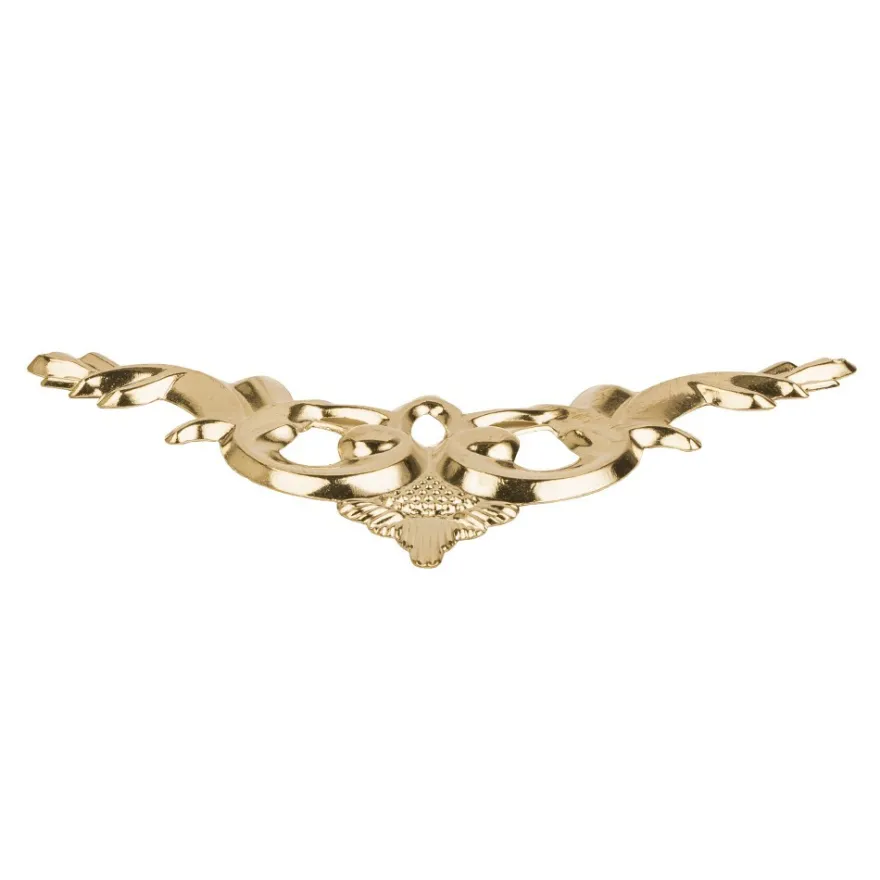 Metall-Ornamente, Design 40, 10,1cm x 5,5cm, hellgold, 3 Stück