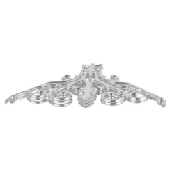 Metall-Ornamente, Design 29, 7,7cm x 4,8cm, silber, 3 Stück