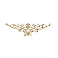 Metall-Ornamente, Design 29, 7,7cm x 4,8cm, hellgold, 3 Stück