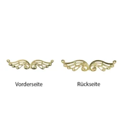 Metall-Ornamente, Design 32, 9,8cm x 2,4cm, hellgold, 10 Stück