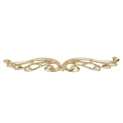Metall-Ornamente, Design 32, 9,8cm x 2,4cm, hellgold, 10 Stück