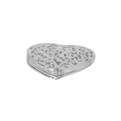 Metall-Ornamente, Design 30, 4,6cm x 4,5cm, silber, 9 Stück