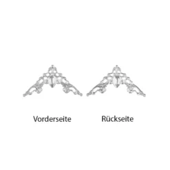 Metall-Ornamente, Design 18, 5,8cm x 3cm, silber, 13 Stück